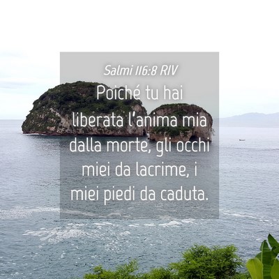 Picture 04 - Salmi 116:8 RIV - Poiché tu hai liberata l’anima mia dalla - Bible Verse Picture