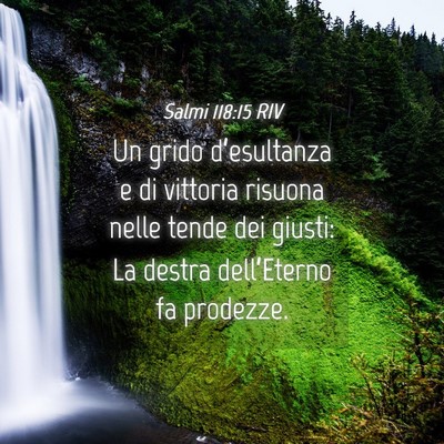 Picture 04 - Salmi 118:15 RIV - Un grido d’esultanza e di vittoria risuona - Bible Verse Picture