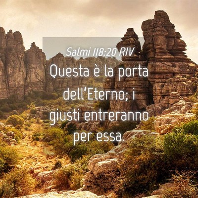 Picture 04 - Salmi 118:20 RIV - Questa è la porta dell’Eterno; i giusti - Bible Verse Picture