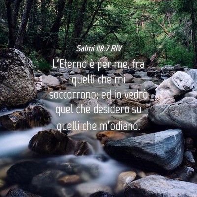 Picture 04 - Salmi 118:7 RIV - L’Eterno è per me, fra quelli che mi - Bible Verse Picture