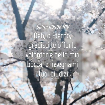 Picture 04 - Salmi 119:108 RIV - Deh, o Eterno, gradisci le offerte volontarie - Bible Verse Picture