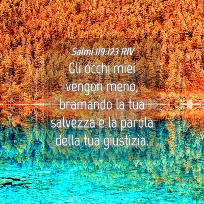 Picture 04 - Salmi 119:123 RIV - Gli occhi miei vengon meno, bramando la tua - Bible Verse Picture