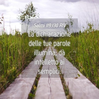 Picture 04 - Salmi 119:130 RIV - La dichiarazione delle tue parole illumina; dà - Bible Verse Picture