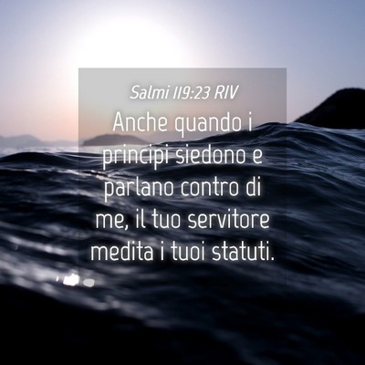 Picture 04 - Salmi 119:23 RIV - Anche quando i principi siedono e parlano contro - Bible Verse Picture