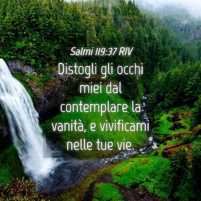 Picture 04 - Salmi 119:37 RIV - Distogli gli occhi miei dal contemplare la - Bible Verse Picture