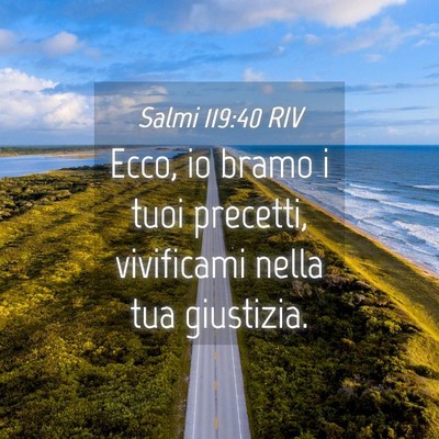 Picture 04 - Salmi 119:40 RIV - Ecco, io bramo i tuoi precetti, vivificami nella - Bible Verse Picture