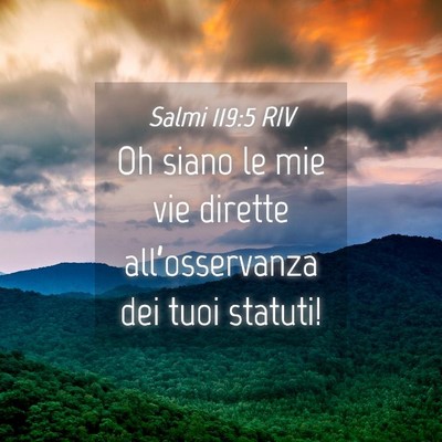 Picture 04 - Salmi 119:5 RIV - Oh siano le mie vie dirette all’osservanza dei - Bible Verse Picture