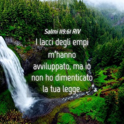 Picture 04 - Salmi 119:61 RIV - I lacci degli empi m’hanno avviluppato, ma io - Bible Verse Picture