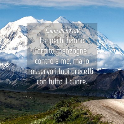 Picture 04 - Salmi 119:69 RIV - I superbi hanno ordito menzogne contro a me, ma - Bible Verse Picture