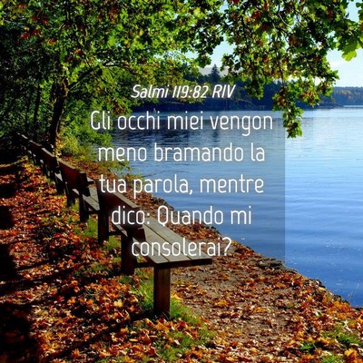 Picture 04 - Salmi 119:82 RIV - Gli occhi miei vengon meno bramando la tua - Bible Verse Picture