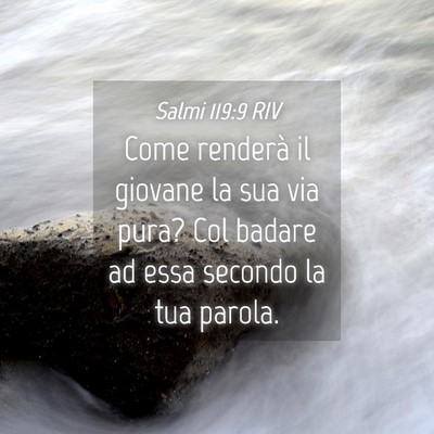 Picture 04 - Salmi 119:9 RIV - Come renderà il giovane la sua via pura? Col - Bible Verse Picture