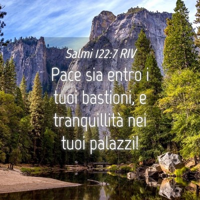 Picture 04 - Salmi 122:7 RIV - Pace sia entro i tuoi bastioni, e tranquillità - Bible Verse Picture