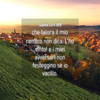 Picture 04 - Salmi 13:4 RIV - che talora il mio nemico non dica: L’ho vinto! - Bible Verse Picture