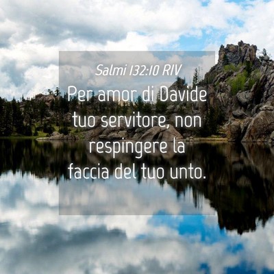 Picture 04 - Salmi 132:10 RIV - Per amor di Davide tuo servitore, non respingere - Bible Verse Picture