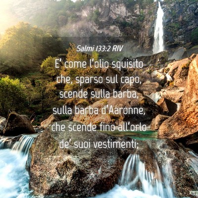 Picture 04 - Salmi 133:2 RIV - E’ come l’olio squisito che, sparso sul capo, - Bible Verse Picture