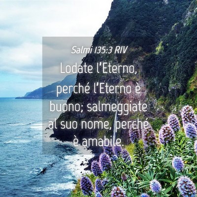 Picture 04 - Salmi 135:3 RIV - Lodate l’Eterno, perché l’Eterno è buono; - Bible Verse Picture