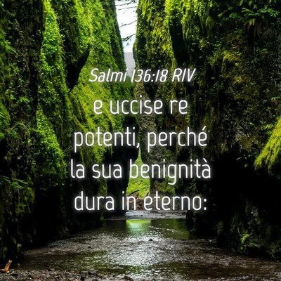 Picture 04 - Salmi 136:18 RIV - e uccise re potenti, perché la sua benignità - Bible Verse Picture