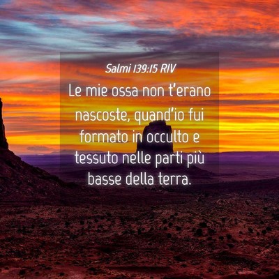 Picture 04 - Salmi 139:15 RIV - Le mie ossa non t’erano nascoste, quand’io - Bible Verse Picture