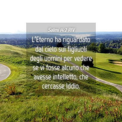Picture 04 - Salmi 14:2 RIV - L’Eterno ha riguardato dal cielo sui figliuoli - Bible Verse Picture