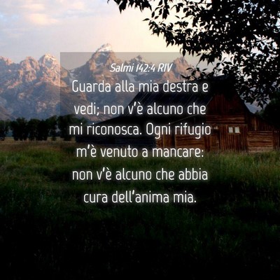 Picture 04 - Salmi 142:4 RIV - Guarda alla mia destra e vedi; non v’è alcuno - Bible Verse Picture