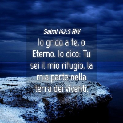 Picture 04 - Salmi 142:5 RIV - Io grido a te, o Eterno. Io dico: Tu sei il mio - Bible Verse Picture