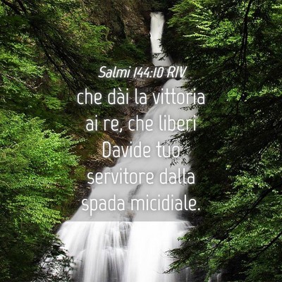 Picture 04 - Salmi 144:10 RIV - che dài la vittoria ai re, che liberi Davide tuo - Bible Verse Picture