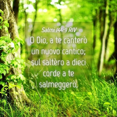 Picture 04 - Salmi 144:9 RIV - O Dio, a te canterò un nuovo cantico; sul - Bible Verse Picture