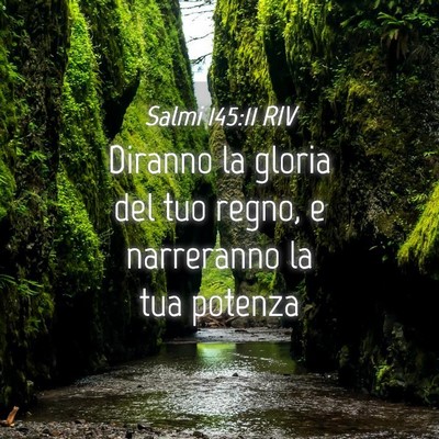 Picture 04 - Salmi 145:11 RIV - Diranno la gloria del tuo regno, e narreranno la - Bible Verse Picture