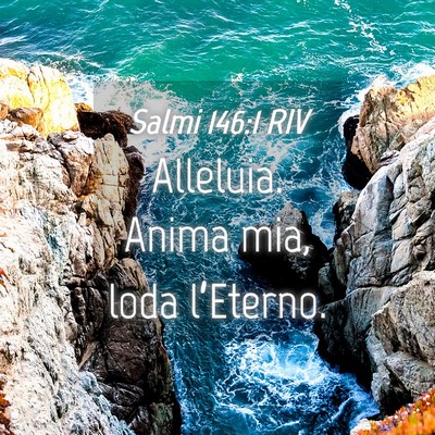 Picture 04 - Salmi 146:1 RIV - Alleluia. Anima mia, loda - Bible Verse Picture