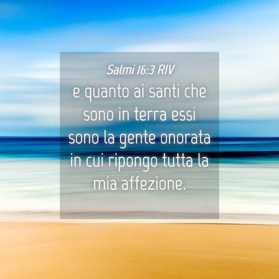 Picture 04 - Salmi 16:3 RIV - e quanto ai santi che sono in terra essi sono la - Bible Verse Picture