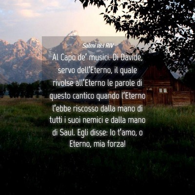 Picture 04 - Salmi 18:1 RIV - Al Capo de’ musici. Di Davide, servo - Bible Verse Picture