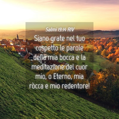 Picture 04 - Salmi 19:14 RIV - Siano grate nel tuo cospetto le parole della mia - Bible Verse Picture