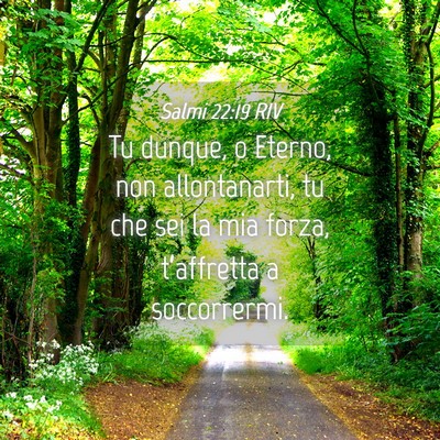 Picture 04 - Salmi 22:19 RIV - Tu dunque, o Eterno, non allontanarti, tu che sei - Bible Verse Picture