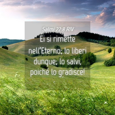 Picture 04 - Salmi 22:8 RIV - Ei si rimette nell’Eterno; lo liberi dunque; lo - Bible Verse Picture