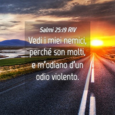 Picture 04 - Salmi 25:19 RIV - Vedi i miei nemici, perché son molti, e - Bible Verse Picture