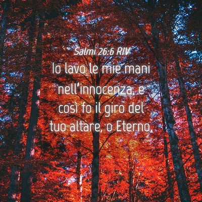 Picture 04 - Salmi 26:6 RIV - Io lavo le mie mani nell’innocenza, e così fo - Bible Verse Picture