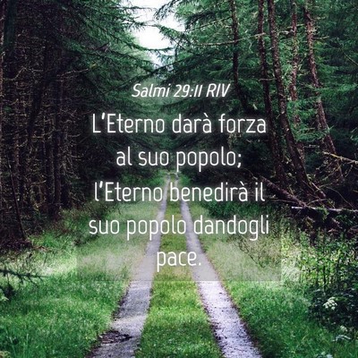 Picture 04 - Salmi 29:11 RIV - L’Eterno darà forza al suo popolo; l’Eterno - Bible Verse Picture