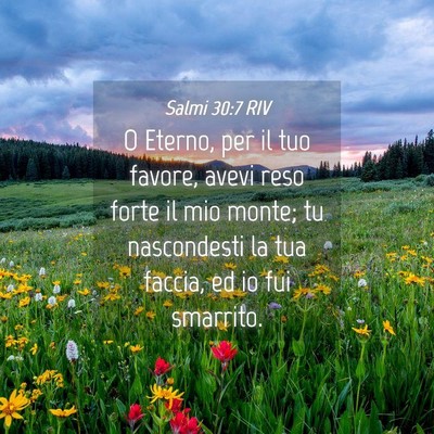 Picture 04 - Salmi 30:7 RIV - O Eterno, per il tuo favore, avevi reso forte il - Bible Verse Picture
