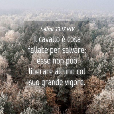 Picture 04 - Salmi 33:17 RIV - Il cavallo è cosa fallace per salvare; esso non - Bible Verse Picture