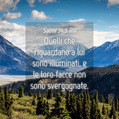 Picture 04 - Salmi 34:5 RIV - Quelli che riguardano a lui sono illuminati, e le - Bible Verse Picture