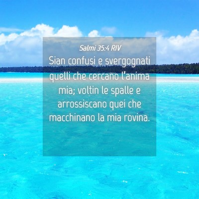 Picture 04 - Salmi 35:4 RIV - Sian confusi e svergognati quelli che cercano - Bible Verse Picture