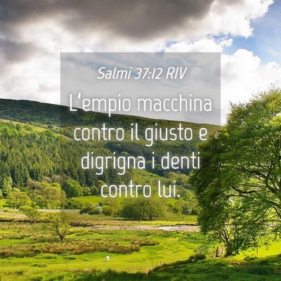 Picture 04 - Salmi 37:12 RIV - L’empio macchina contro il giusto e digrigna i - Bible Verse Picture