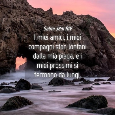 Picture 04 - Salmi 38:11 RIV - I miei amici, i miei compagni stan lontani dalla - Bible Verse Picture