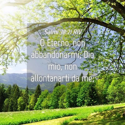 Picture 04 - Salmi 38:21 RIV - O Eterno, non abbandonarmi; Dio mio, non - Bible Verse Picture