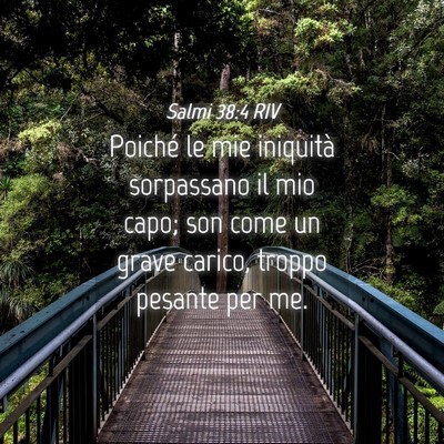 Picture 04 - Salmi 38:4 RIV - Poiché le mie iniquità sorpassano il mio capo; - Bible Verse Picture