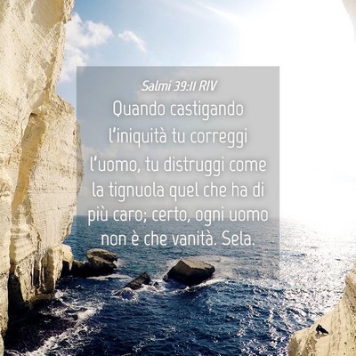 Picture 04 - Salmi 39:11 RIV - Quando castigando l’iniquità tu correggi - Bible Verse Picture