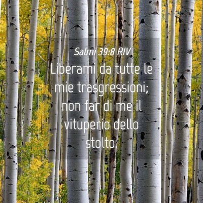 Picture 04 - Salmi 39:8 RIV - Liberami da tutte le mie trasgressioni; non far - Bible Verse Picture