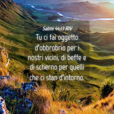 Picture 04 - Salmi 44:13 RIV - Tu ci fai oggetto d’obbrobrio per i nostri - Bible Verse Picture