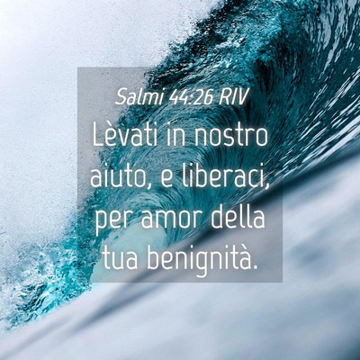 Picture 04 - Salmi 44:26 RIV - Lèvati in nostro aiuto, e liberaci, per amor - Bible Verse Picture
