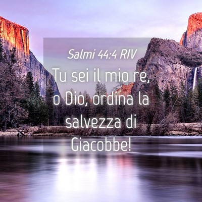 Picture 04 - Salmi 44:4 RIV - Tu sei il mio re, o Dio, ordina la salvezza di - Bible Verse Picture